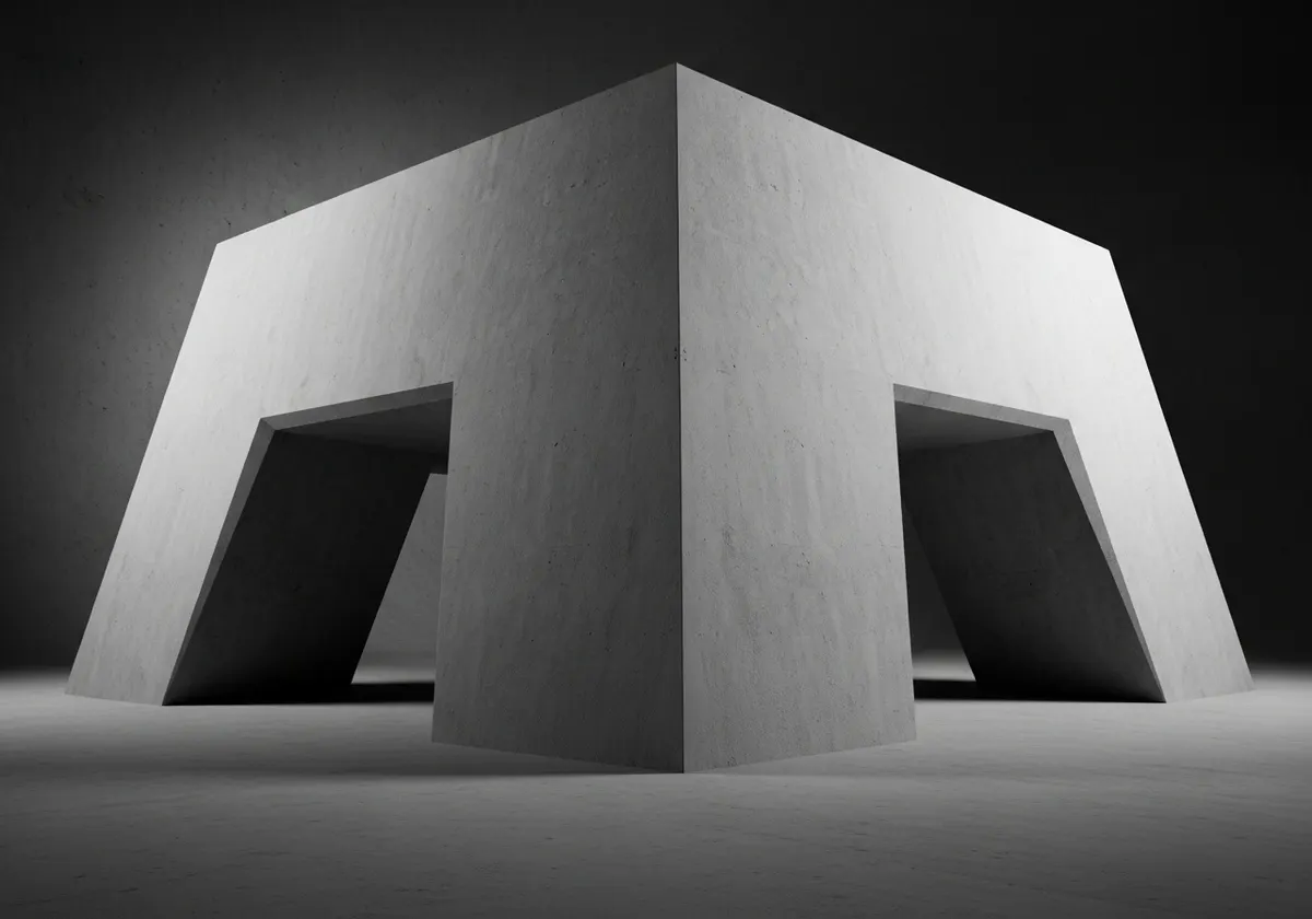Minimalist solid stone representing data security